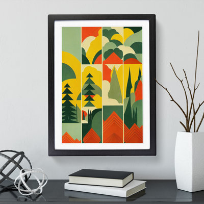 Retro Forest - Framed Print