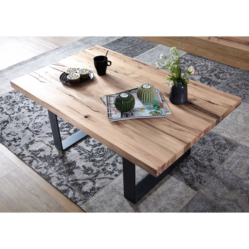 Montreux Sled Coffee Table, 45cm H x 90cm W x 90cm D, Bianco
