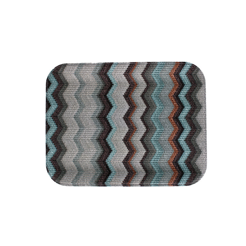 Alajhia Polyester Tray, Grey/Brown/Blue, 2cm H x 33cm W x 25cm D