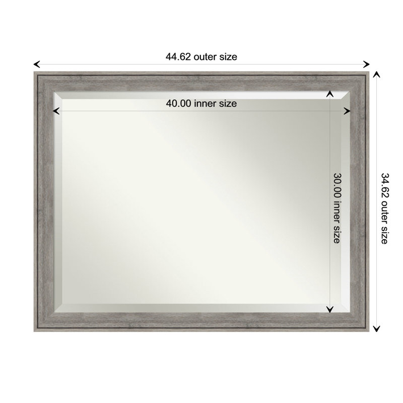Miroir d'appoint Duddleston, 34,62 po x 44,62 po