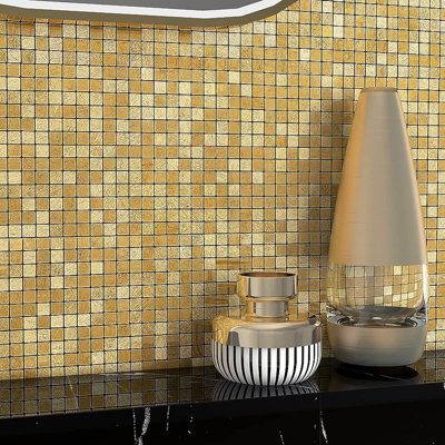 Dosseret de cuisine en mosaïque en aluminium 12 po x 12 po imperméable et résistant à la chaleur