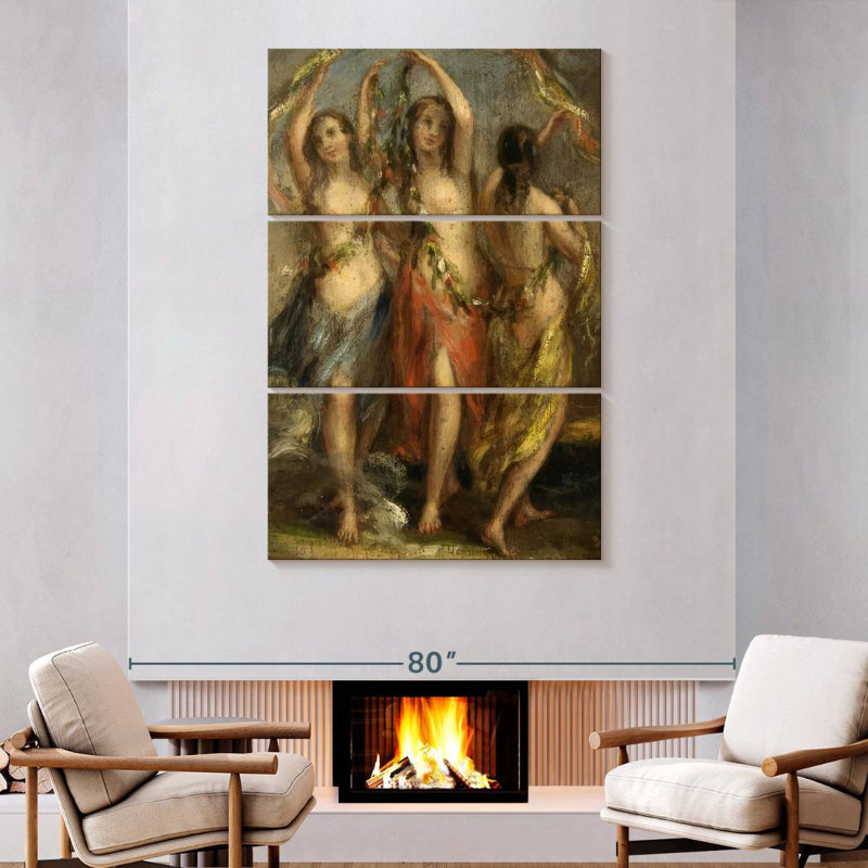 Leisha les trois grâces 1630-35, H 74 po x l 48 po