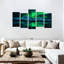 Northern Lights sur toile, reproduction de 5 pièces-1420644534