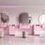 Armoire de rangement pour salon de beauté verrouillable