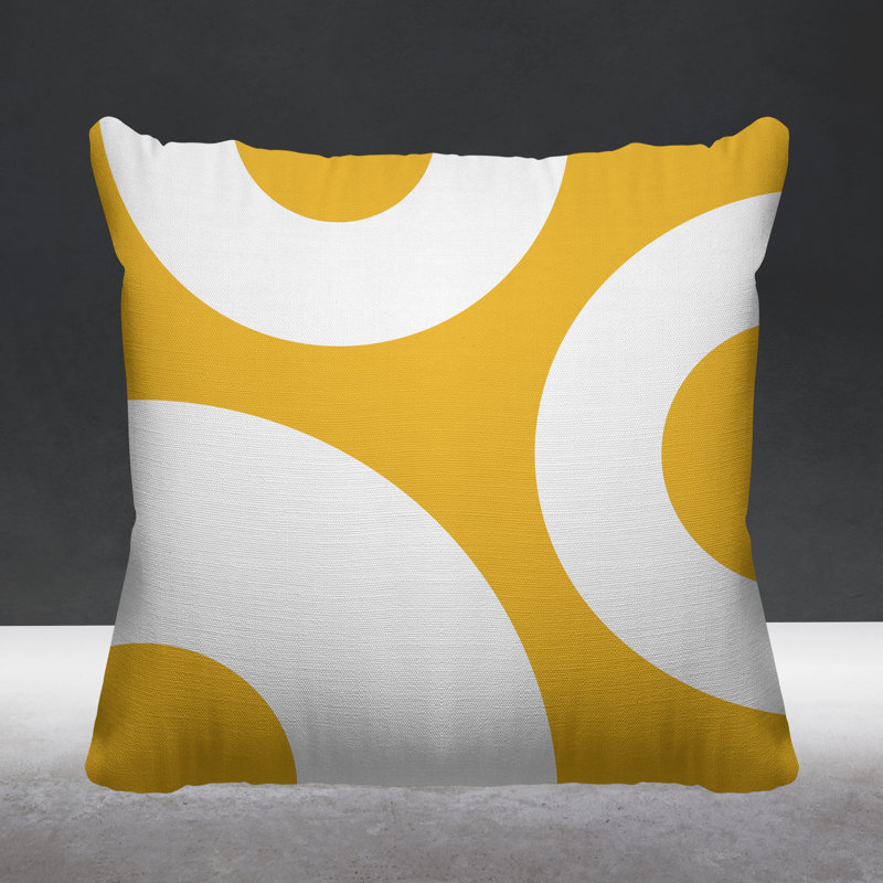 Coussin décoratif intérieur / extérieur Ramsey, L 19 po x H 19 po, Jaune