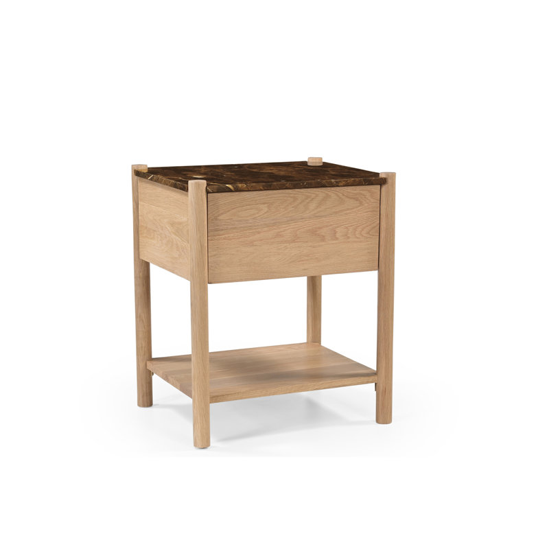 Elio 1 - Drawer Solid Wood Nightstand