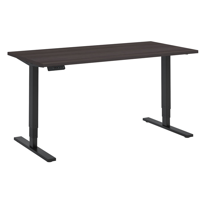 Bureau debout à hauteur ajustable Move 80 Series, H 51 po x l 60 po x P 30 po, Gris orage / Noir
