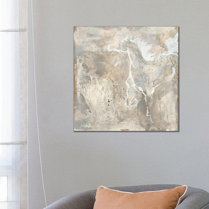 White Horse II by Chris Paschke - 1 Piece Wrapped Canvas Painting, 66.04 cm H x 66.04 cm W x 3.175 cm D