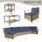 7-Person Sectional Seating Group with Cushions-106473500