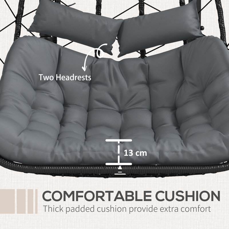 Adao Rattan Double Swing Chair