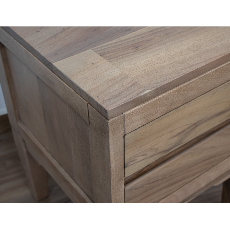 Table de chevet 2 tiroirs Parota Nova