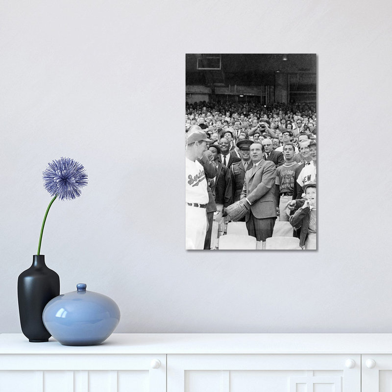 Richard Nixon (1913-1994) by Warren Leffler - Wrapped Canvas Print, 45.72cm H x 30.48cm W x 1.91cm D
