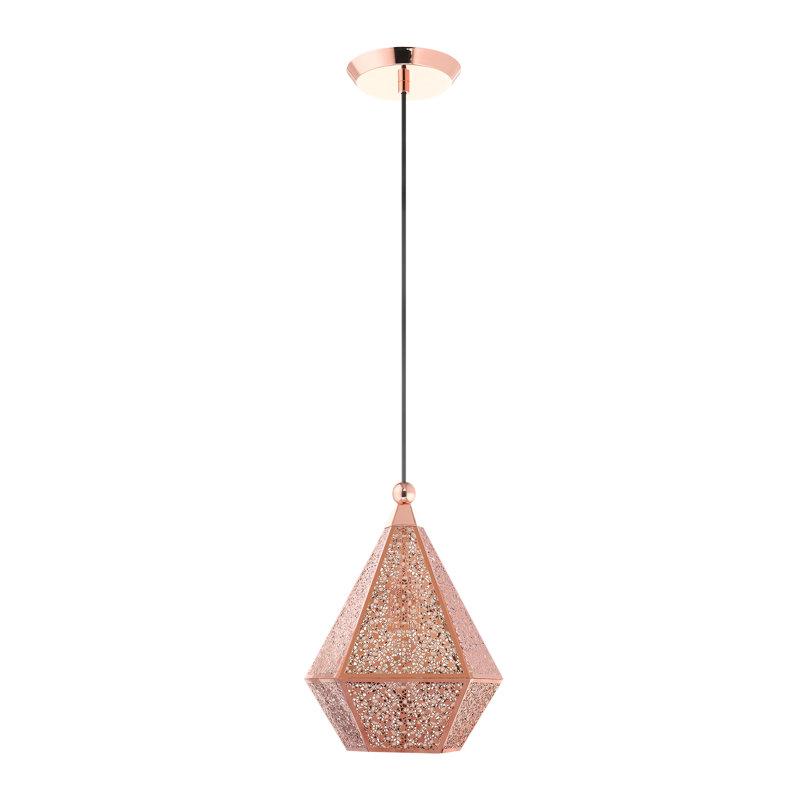 Luminaire suspendu géométrique 1 lumière Annalise, H 110 po x l 9,75 po x P 9,75 po