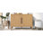 47.25-Inch Farmhouse Sideboard With Pine Veneer And 2 Doors,Retro Buffet With Adjustable Feet-1576287987