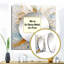 Décoration murale abstraite abstraite Magnolia blanc bleu ambre - Miroir carré fleurs pour chambre à coucher-100982679