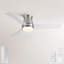 Ventilateur de plafond encastré moderne Homelover 48 po avec éclairage, profil bas, 6 vitesses, moteur CC silencieux et réversible-107731972