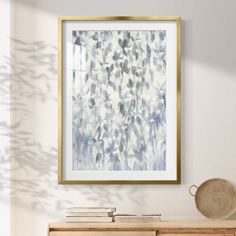 Perdus dans la mer II - Toile tendue avec châssis, H 28,5 po x l 20,5 po, Doré
