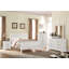 Grand lit blanc, cadre de lit