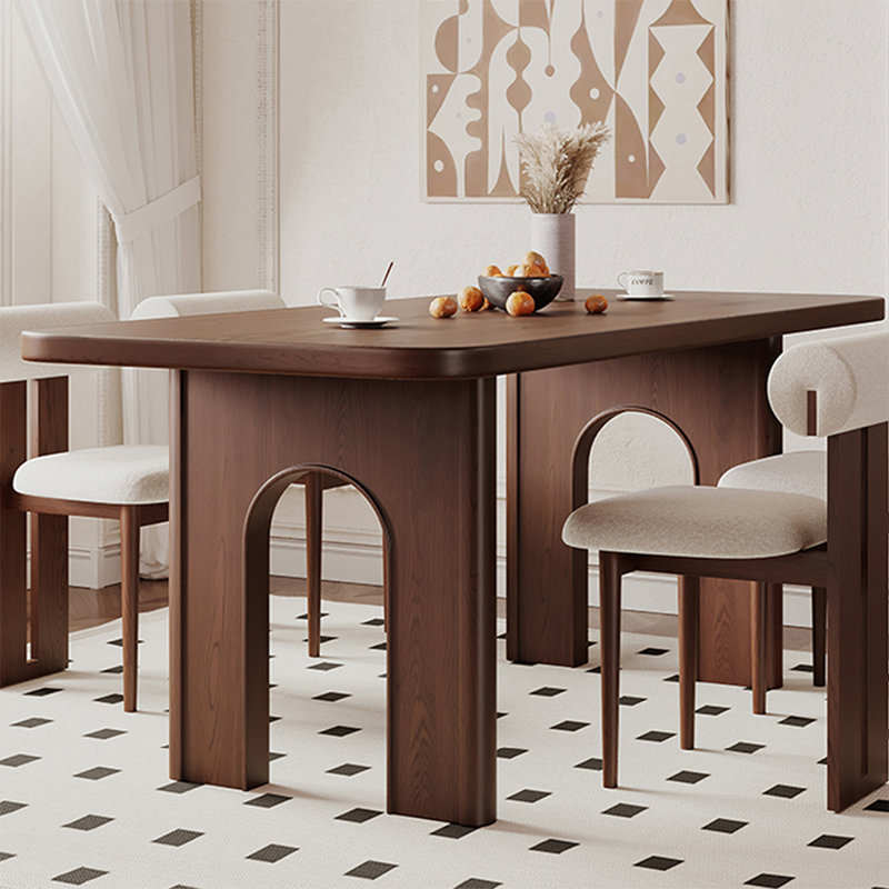 Table de salle à manger rectangulaire brune pour salle à manger / cuisine, H 29,53 po x L 62,99 po x l 31,5 po