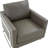 Lincoln Modern Leather Accent Chair with Stainless Steel Base – Contemporary Boxy Armchair, Single Seater Side Chair for Living Room, Bedroom, Office & Lounge-797541872-724137686
