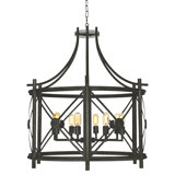 Rosette 8 - Light Lantern Drum Chandelier