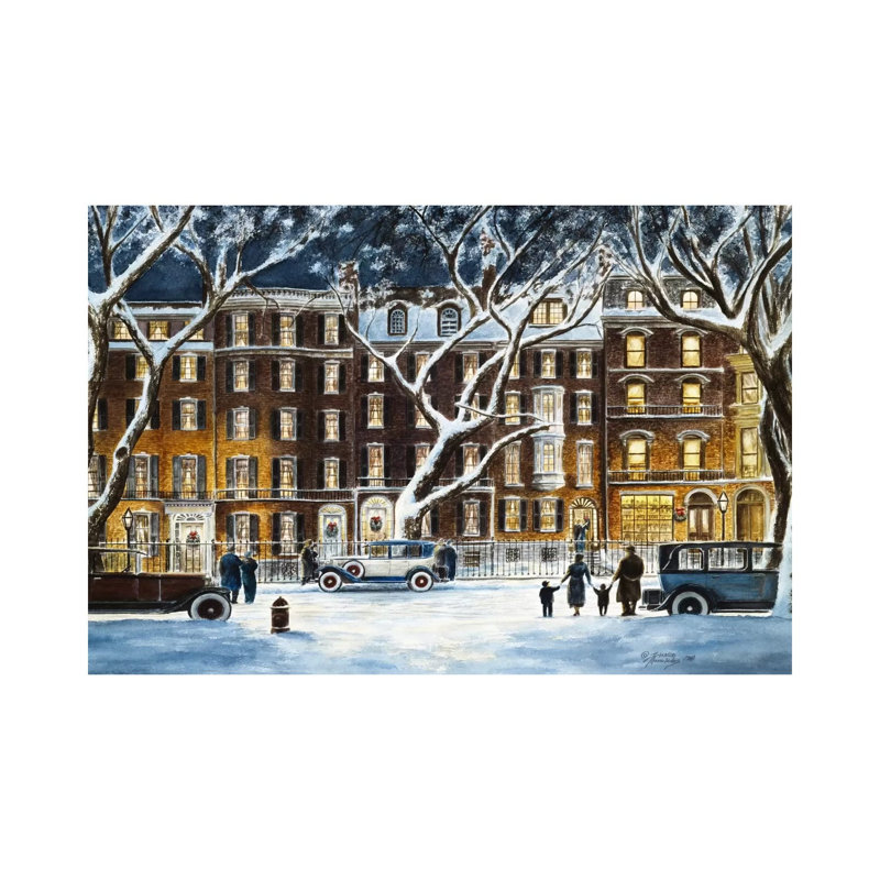 Beacon Street by Stanton Manolakas - Wrapped Canvas Print, 20.32 cm H x 30.48 cm W