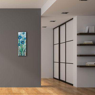 'Tall Blue Flowers 2'  by Silvia Vassileva Canvas Wall Art