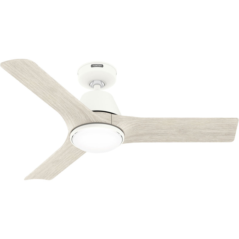 Hunter 44 inch Aeronaut Wi-Fi ENERGY STAR® Damp Rated Ceiling Fan with LED Light Kit and Handheld Remote