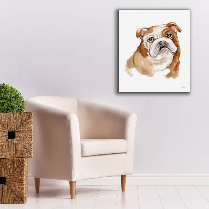 Art mural sur toile Winston Porter «Dog Portrait 3» par Katrina Pete, H 30 po x l 26 po x P 1,5 po
