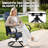 Burlington 5-piece Padded Textilene Patio Dining Set With Umbrella Hole, Swivel Design-128536689-128536690-128738653