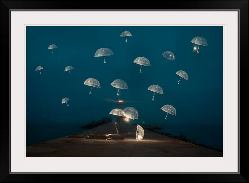 «Dreams» de Straub par Alexandar Lazarov, impression, Cadre noir, H 24 po x l 32 po x P 1 po