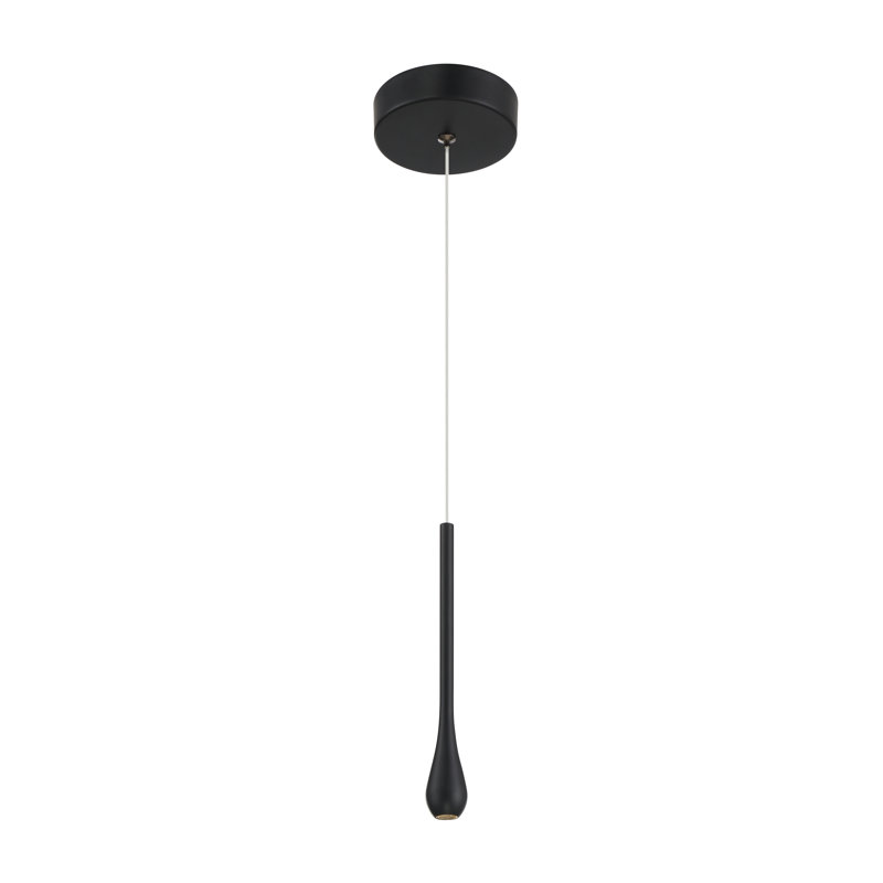 George Kovacs Pingo 1 Light LED Mini Pendant In Coal Finish, Coal