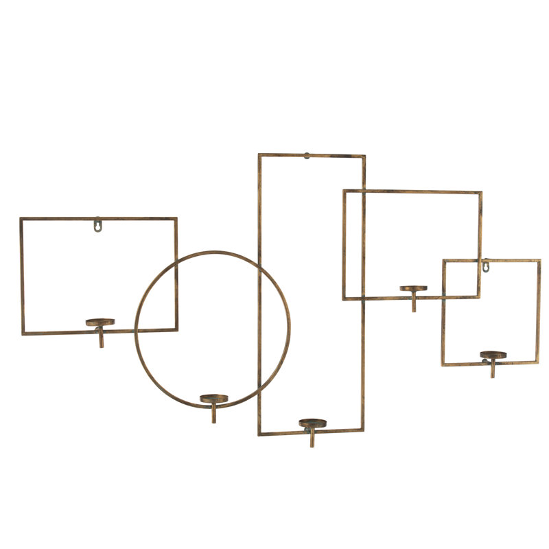 Metal Wall Candelabra, Gold