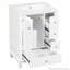 Armoire de meuble-lavabo autoportante 24 po avec plateau en céramique et tablettes de rangement 24 po-116858939
