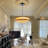 1-Light Pendant Light Drum Flower-1871181064