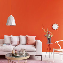 Orange Solid Color Fabric, Wallpaper and Home Decor