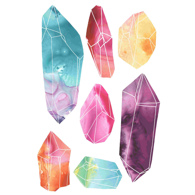 " Prism Crystals I " by June Erica Vess Painting Print, 48" H x 32" W  