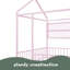 Structure de lit en métal avec clôture et tablettes-1930551113-1930551110