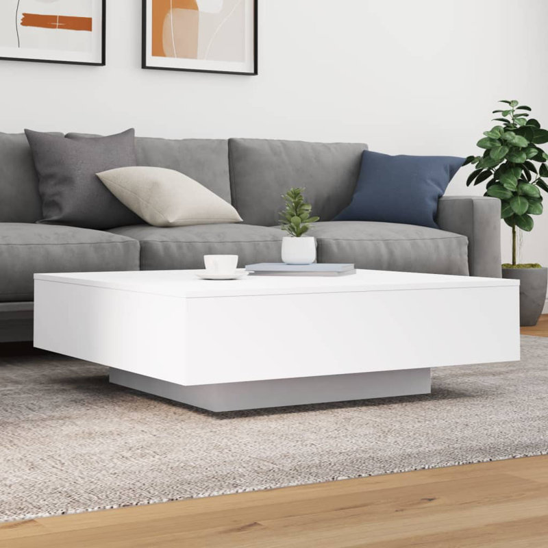 Table basse Jeetu, H 12,2 po x L 39,4 po x l 39,4 po, Blanc