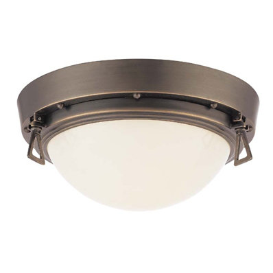 Aldridge Aged Brass and White Linen Single-Light Wall Sconce