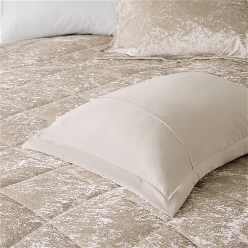 Velvet Comforter Set With Throw Pillow