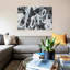 « black & white love », impression sur toile-74398564-74398565-74398566