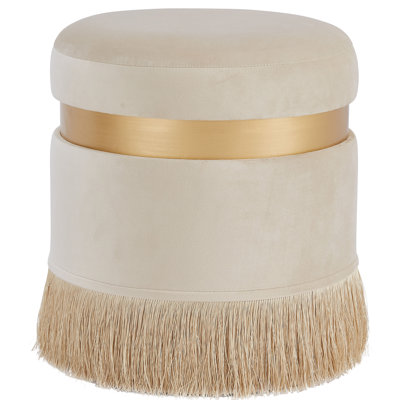 Laurelai Velvet Ottoman