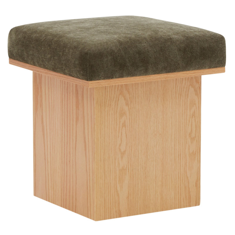 Repose-pieds Bourke, Naturel, Vert olive foncé