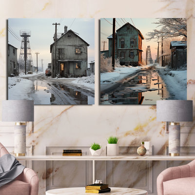 "Warehouse Winter Scenery" 2 pièces