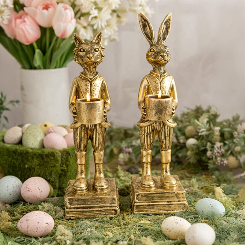 8.75'' H Resin Tabletop Candle Accessories