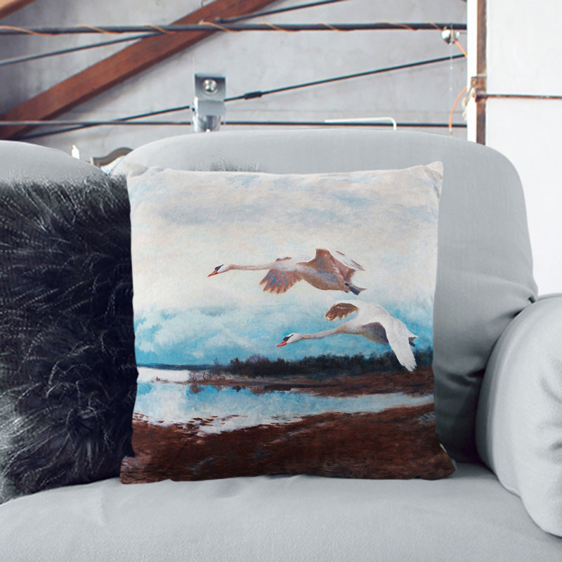 Square Cushion, 40cm H x 40cm W x 15cm D, White