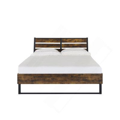 Juvanth Rustic Oak Finish E. King Bed