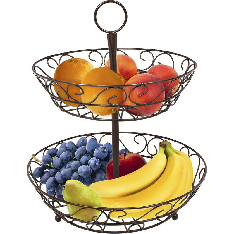 Panier à fruits à plusieurs niveaux, Bronze