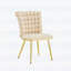 Chaise de salle à manger et de coiffeuse peu encombrante avec structure en métal doré-586155816